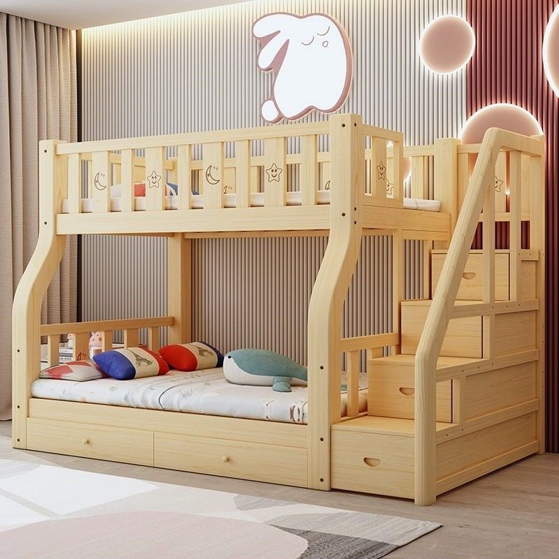 上下铺双层床全实木高低床儿童床两层床大人木床多功能多人子母床,淘宝优惠券,粉丝福利购,淘宝优惠卷
