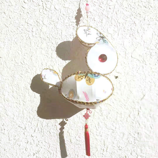 Tragbare Mini-Kaninchenlaterne, handgefertigte Kaninchenlaterne zum Mid-Autumn Lantern Festival, selbst hergestellte handgefertigte Kinderlaterne