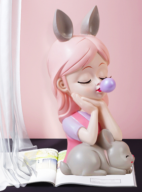 轻奢女孩摆件北欧创意客厅玄关电视D柜酒柜卧室生日礼物家居装饰