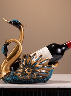 马到成功红酒架摆件轻奢高档客厅电视柜酒柜装O饰搬家乔迁新居礼