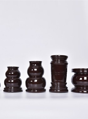 令旗底座古典仙家五方五龙营葫芦形孔竹节筒鼓Q形朱红漆树脂插旗