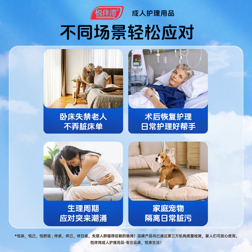 悦伴湾成人护理垫加大加厚消臭老年人专用隔尿垫老人尿垫60x90cm - 图2