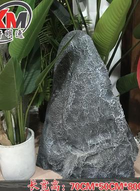 玻璃钢仿真石头井盖假山石头园林公园景观造景空心树脂装饰品摆件