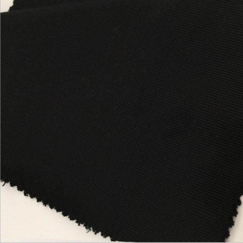 超柔低弹丝细螺纹布料涤纶面料罗文袖口领口布料黑罗文布涤纶高弹,淘宝优惠券,粉丝福利购,淘宝优惠卷