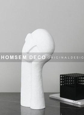 简约抽象人物树脂摆件雕塑样板房间玄关柜软R装饰品售楼处展厅