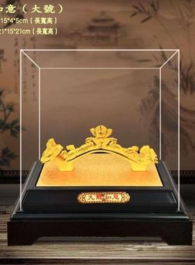 绒沙金摆件 金算盘摆件 吉祥如意富贵百财风水饰品树脂居家摆设