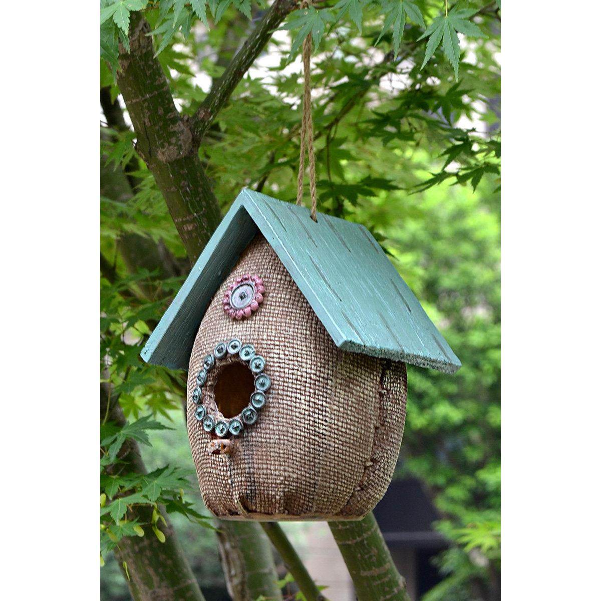 户外庭院树脂创意鸟窝鸟巢别墅花园景观园艺布置造景装饰挂饰摆件,淘宝优惠券,粉丝福利购,淘宝优惠卷