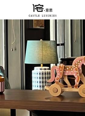 侘意思 Herm@s Deco绝版藏品小马木马装饰品轻奢豪宅样板间摆件