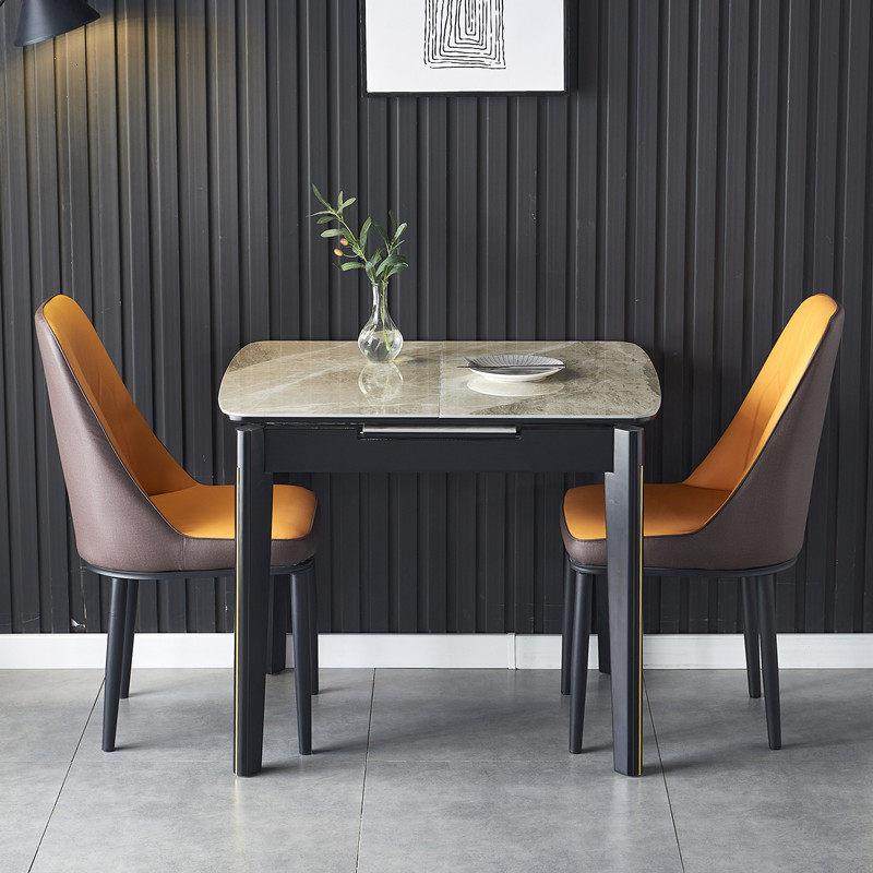 岩板餐桌椅组合现代简约轻奢折叠伸缩实木饭桌带电磁炉家用小户型,淘宝优惠券,粉丝福利购,淘宝优惠卷