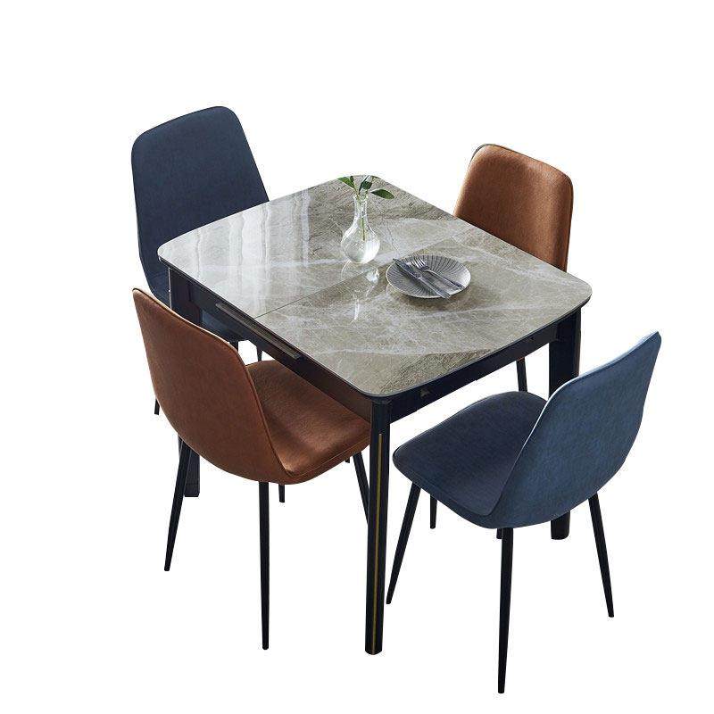 岩板餐桌椅组合现代简约轻奢折叠伸缩实木饭桌带电磁炉家用小户型,淘宝优惠券,粉丝福利购,淘宝优惠卷