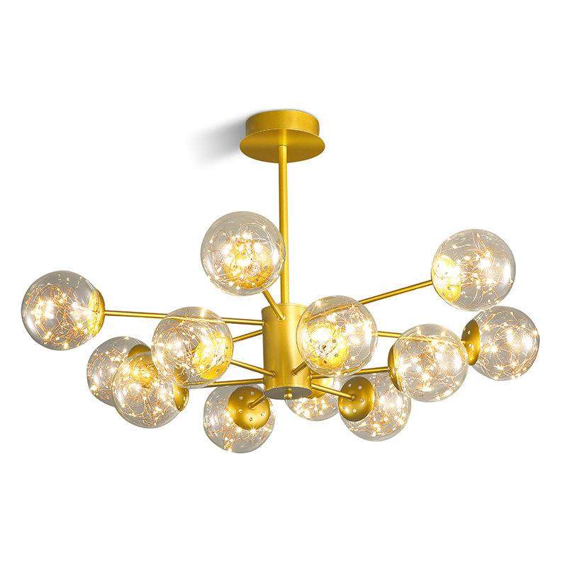 北欧满天星客厅吊灯2025年新款轻奢网红水晶球魔豆卧室灯具套餐,淘宝优惠券,粉丝福利购,淘宝优惠卷