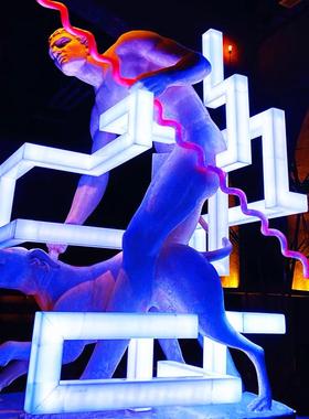 欧洲夜光字玻璃纤维雕塑会所酒店餐厅、酒吧、Ktv、酒吧、大厅装