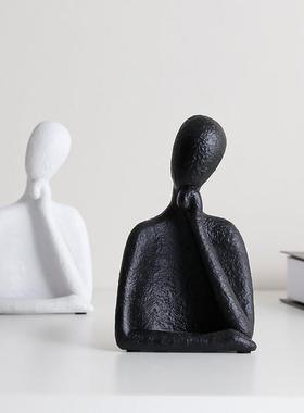 北欧简约抽象人物思考者摆件家居客厅桌面玄关酒柜电视柜软装摆设