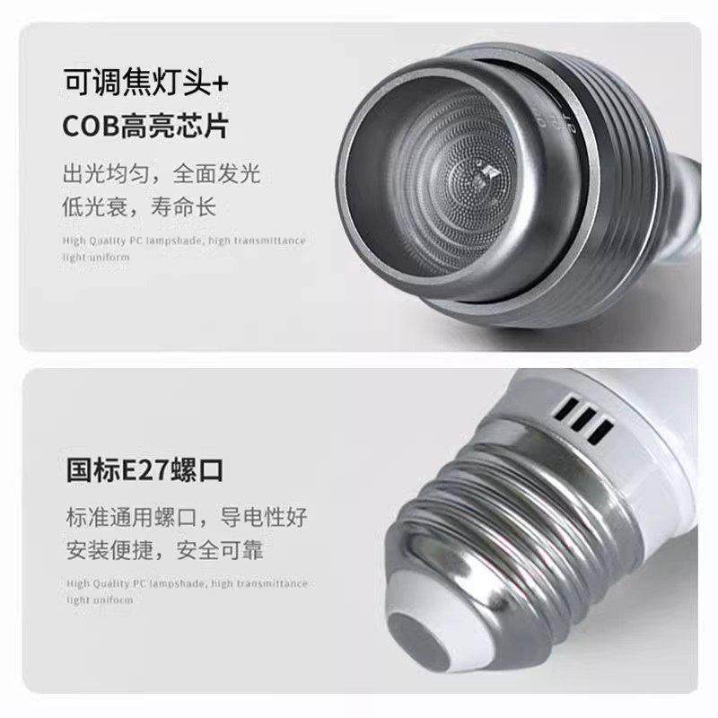 可调焦变焦led射灯三色变光7W10W12W聚光E27螺口灯泡餐饮餐厅餐桌,淘宝优惠券,粉丝福利购,淘宝优惠卷