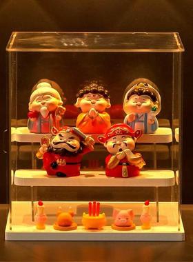 创意五路财神爷各路神仙桌面装饰品摆件送礼好物乔迁之喜开业礼物