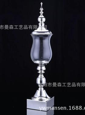 欧式镀银金属糖果罐 婚庆甜品台装饰工艺桌面摆件