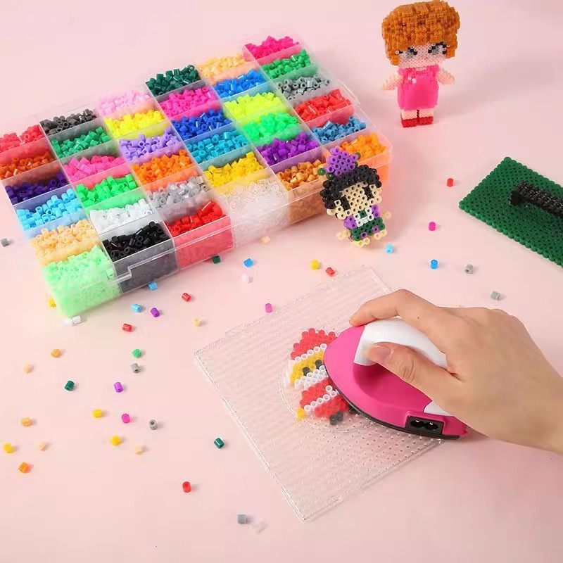 拼豆材料包全套拼豆融合豆5MM拼豆diy套装儿童益智拼豆拼图玩具,淘宝优惠券,粉丝福利购,淘宝优惠卷