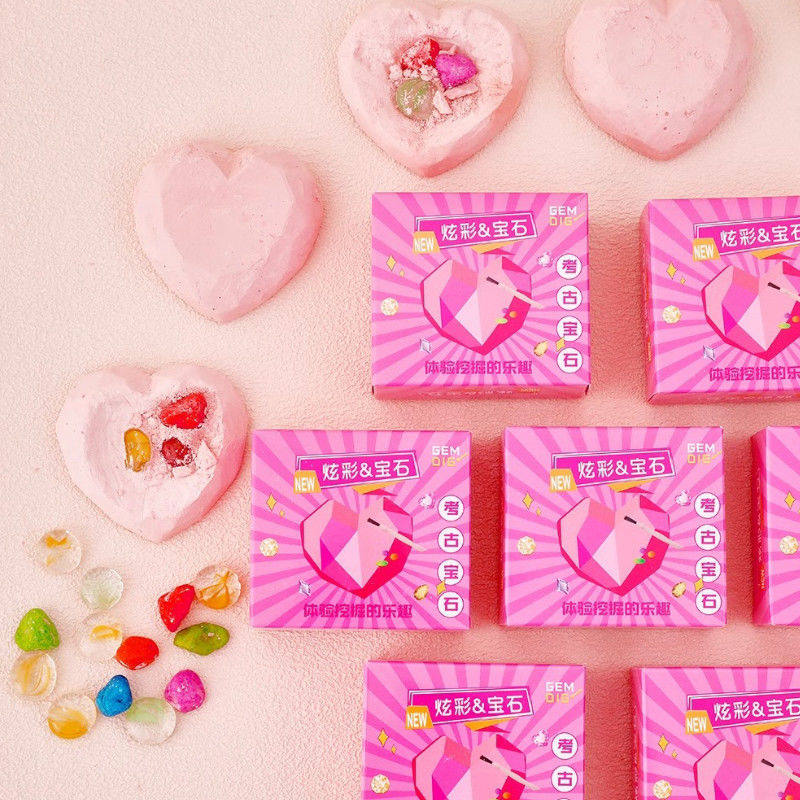 宝石盲盒考古挖掘玩具女孩爱心寻宝玩具儿童考古挖掘玩具公主宝石,淘宝优惠券,粉丝福利购,淘宝优惠卷