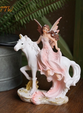 粉嫩小清新创意k花仙子摆件客厅书房少女心房间装饰品礼物