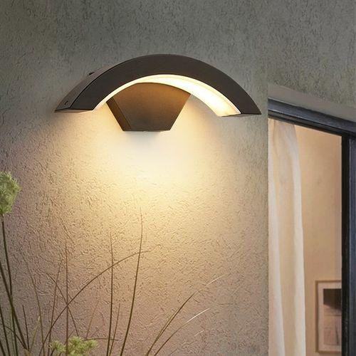 刻为户外壁灯防水楼梯过道简v约外墙感应庭院阳台露台灯室外墙壁 - 图0