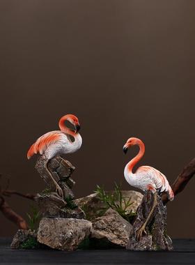 采购产品模拟火烈鸟饰品，假山盆景，园林绿化，鱼缸，飞鹤，客厅