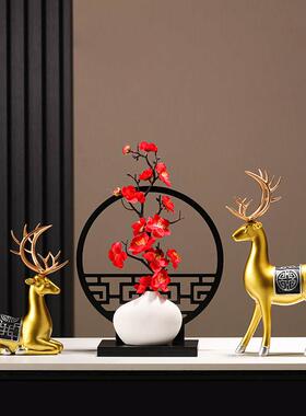 新中式家里家居客厅酒柜摆设玄关创意摆件书房间桌面屏风小装饰品