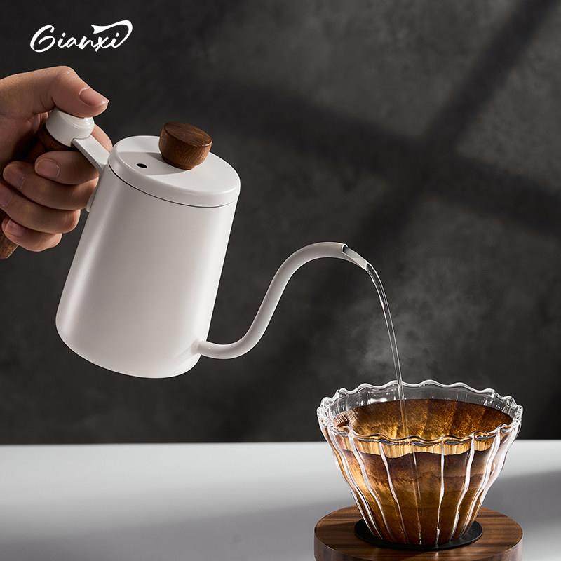 捷安玺手冲壶带刻度长嘴细口分享壶不锈钢过滤器具冷萃耳挂咖啡壶,淘宝优惠券,粉丝福利购,淘宝优惠卷