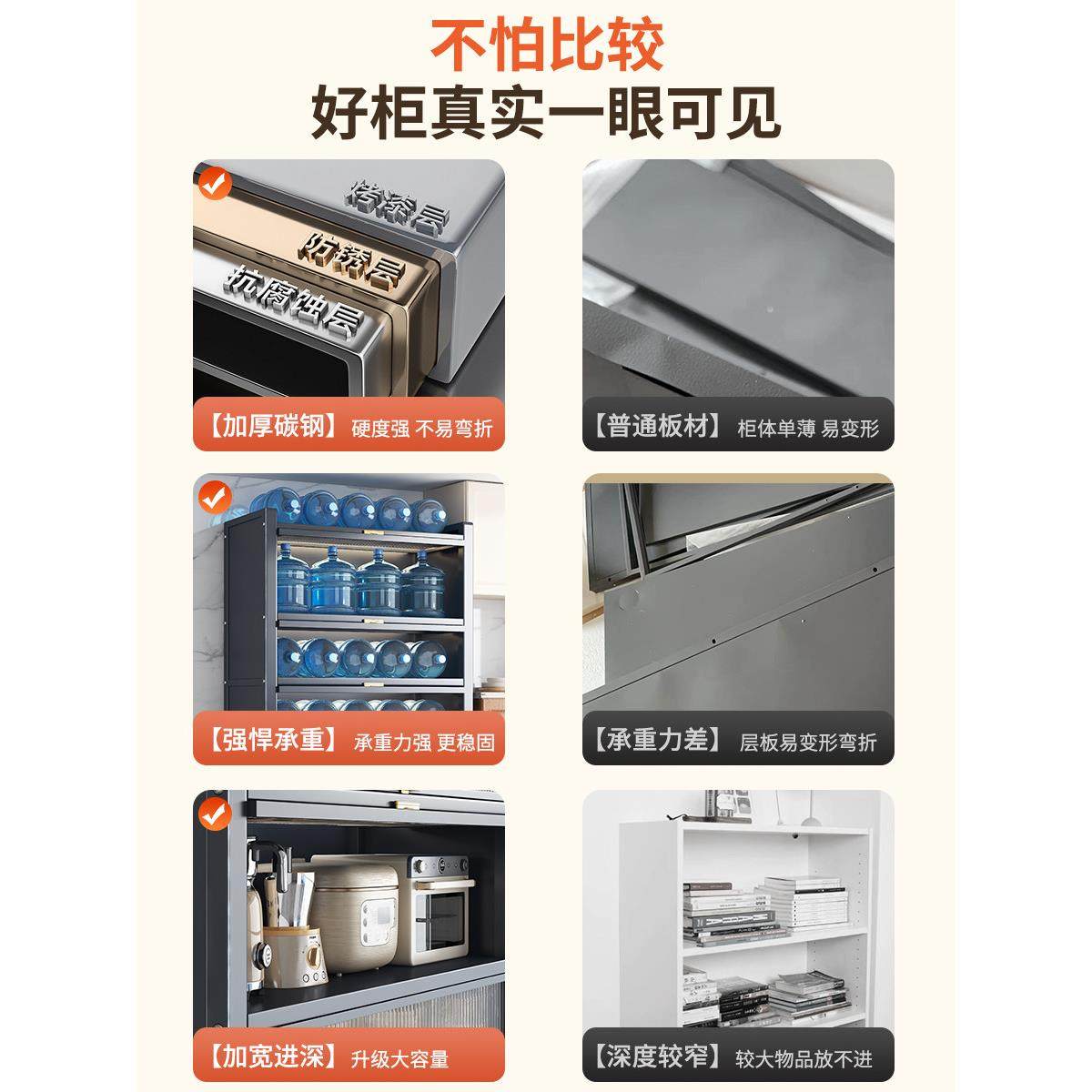 加漫微波炉置物架多功能厨房置物架碳钢餐边柜烤箱大容量收纳架,淘宝优惠券,粉丝福利购,淘宝优惠卷