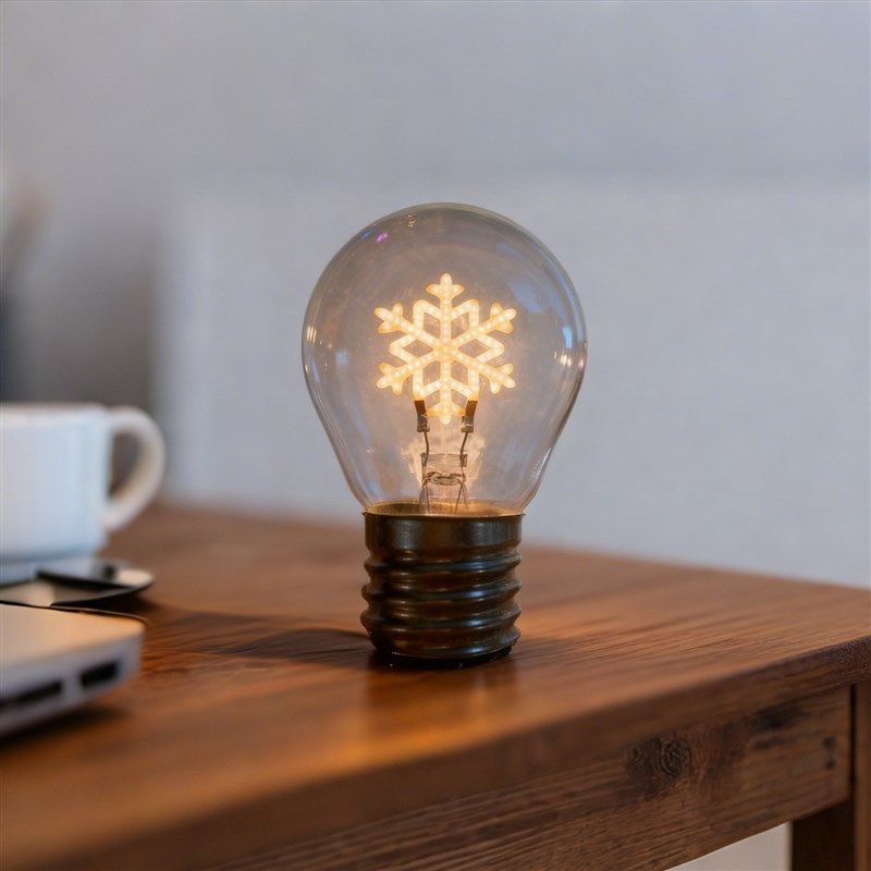 USB充电灯泡冬日雪花氛围感创意艺术灯丝灯节日装饰球泡LED氛围灯,淘宝优惠券,粉丝福利购,淘宝优惠卷