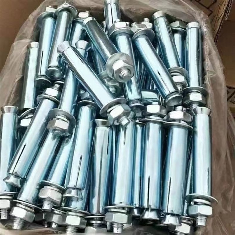 整箱国标膨胀螺丝加长外膨胀螺栓铁涨管镀锌金属空调胀栓m8M10M12 - 图0