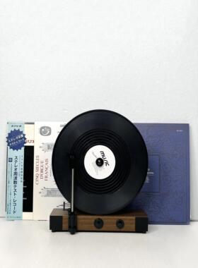 立式唱片机摆件复古黑胶留声机模型轻奢样板间整体橱柜吧台展示装