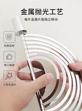 轻奢烛台不锈钢银色几何半圆旋转餐桌电镀金色高级金属蜡烛台摆件