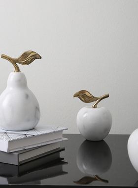 北欧大理石摆件家居饰品创意欧式D客厅书房装饰酒柜工艺品摆设