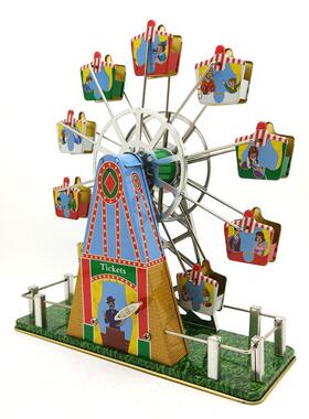 MS488铁皮音乐摩天轮 怀旧主题个性摆件创意礼品铁皮玩具