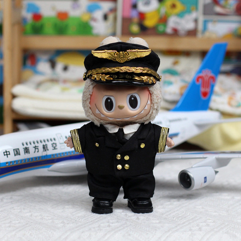 拉布布娃衣航空机长套装labubu搪胶公仔一三代衣服心动马卡龙着替,淘宝优惠券,粉丝福利购,淘宝优惠卷