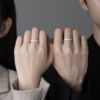 Changbaishan 999 sterling silver couple rings Chinese Valentine's Day gift