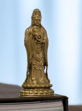 普陀山南海观音南海观世音菩萨佛像神像摆件精致小随身佛家居供奉