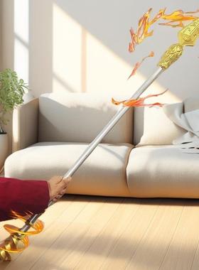 工厂直销爆款哪吒火尖枪乾坤圈不锈钢兵器大号模型玩具火尖枪