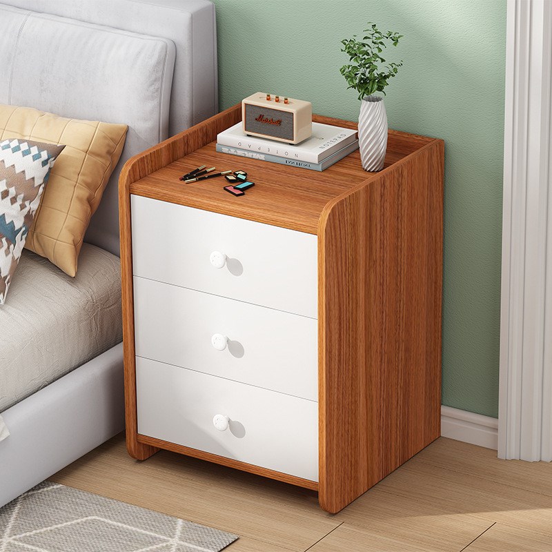 床头柜置a物架现代简约小型迷你收纳柜子卧室简易床边仿实木储物 - 图2