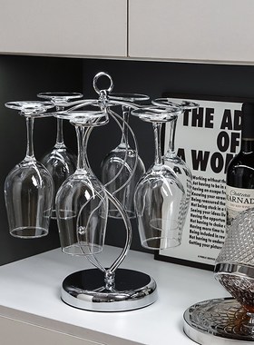 轻奢高档红酒杯杯架摆件现代家居饰品餐厅高脚杯S醒酒器酒柜装饰