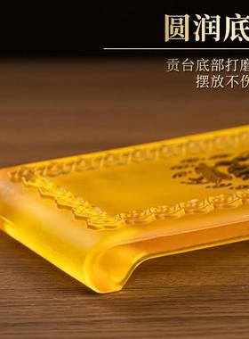 琉璃仙字款供台供水杯家用佛堂圣水杯净水家居饰品摆件礼佛财神爷