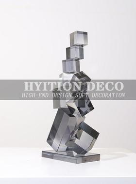 北欧轻奢水晶摆件艺术品创意样板房装饰品家居客厅电视柜玄关摆设