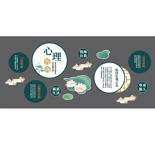 心理咨询室挂图心灵驿站贴纸画健康辅导留守儿童文化墙面布置装饰 - 图3