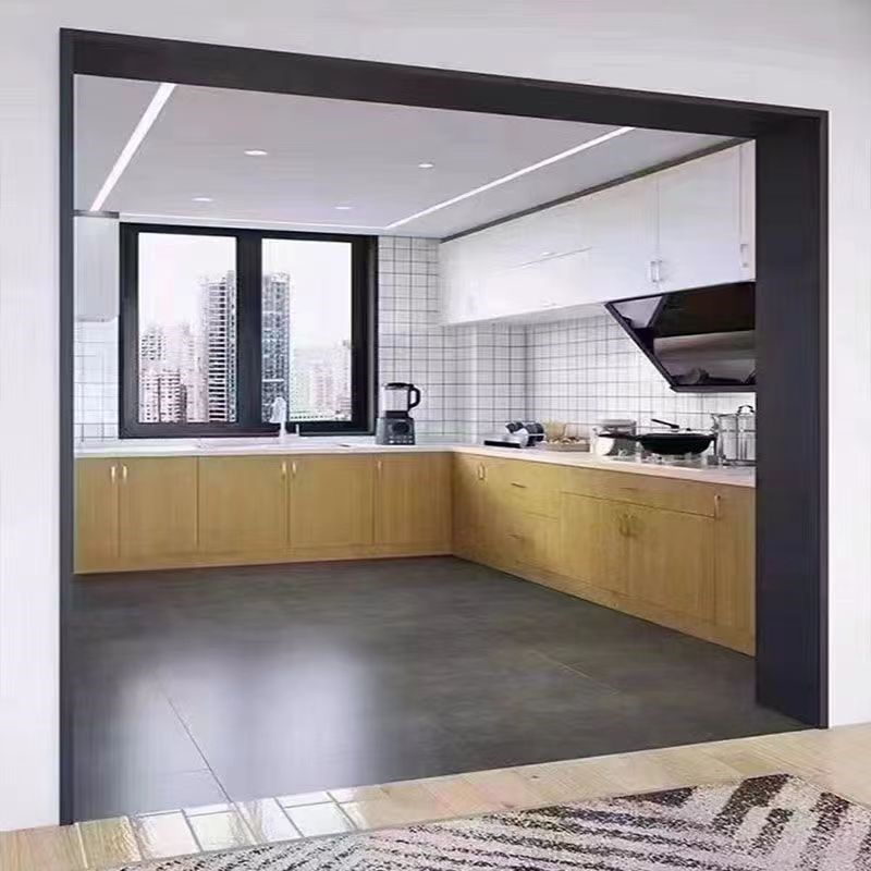 不锈钢极窄门套哑光黑钛定制门套黑钛金垭口收边条门窗套电梯门套 - 图1