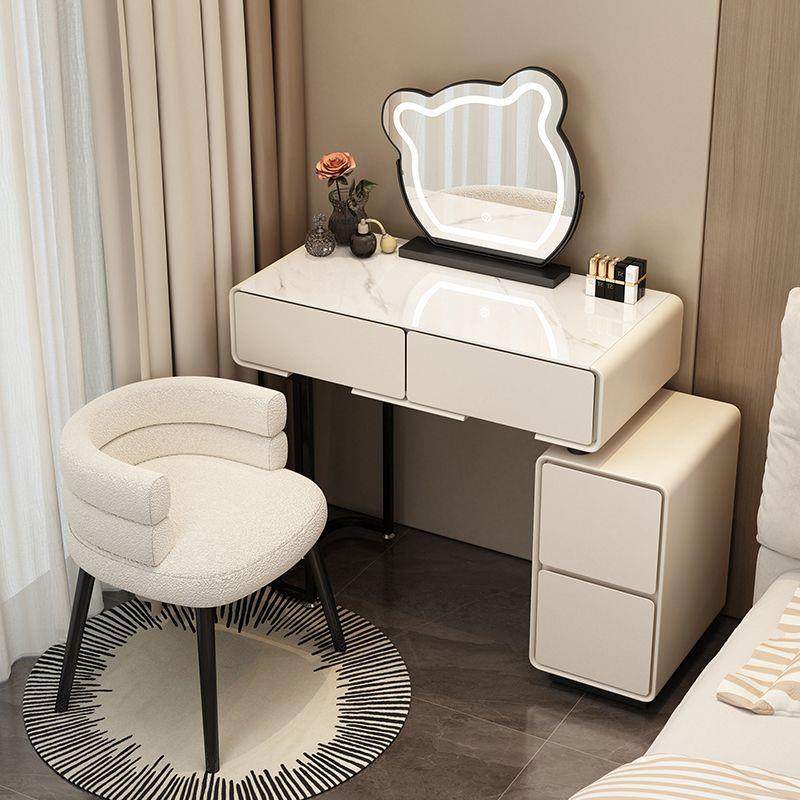 2025新款现代简约梳妆台奶油风化妆桌小户型轻奢化妆台岩板梳妆台,淘宝优惠券,粉丝福利购,淘宝优惠卷