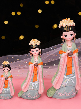 古风饰品少女心装饰玩偶 汉服女孩摆件旅游景点纪念品送女生礼物