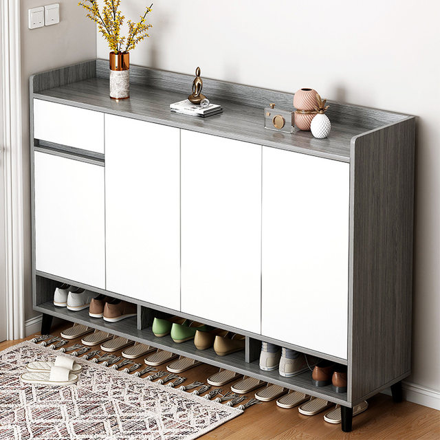 White light luxury long 70/90/110/140 deep 30 high 100 shoe rack stairs simple economical storage shoe cabinet at the door