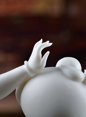 东方泥土 德化白瓷雕塑艺术收藏品 创意陶瓷人物摆件/唐舞D44-29