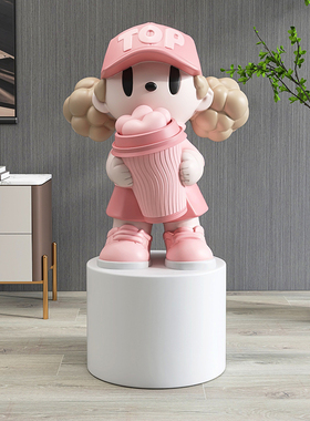 奶油风女孩大型客厅落地摆件电视柜沙旁软装饰品开业礼物乔迁礼品