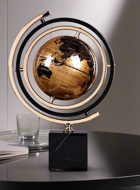 轻奢地球仪摆件办公室客厅电视柜2024新款领导书房高档家居装饰品